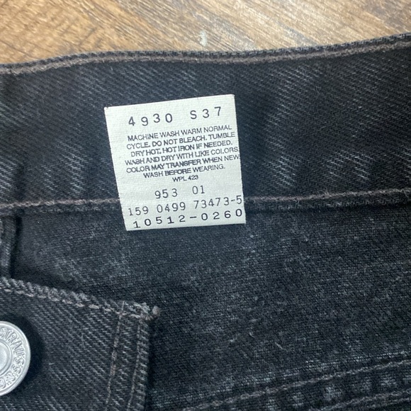 1999 VINTAGE LEVI’S 512 SLIM FIT STRAIGHT LEG HIGH WAISTED CREASED BLACK WASHED - Picture 12 of 16